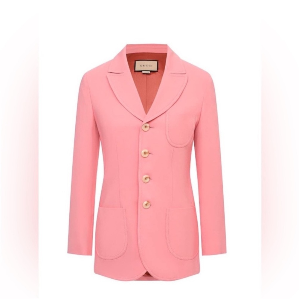 Authentic Gucci Blush Pink Women's Suit Jacket size 10